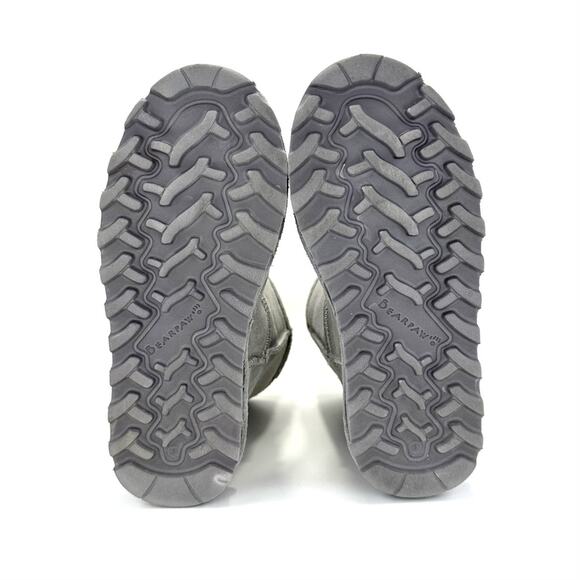 BearPaw Elle Big Girls Winter Boot Size 5 Gray Suede Wool Waterproof Short Boot - Picture 7 of 13